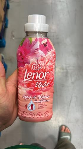 Lenor Elixir Costiera Amalfitana Konzentrierter Waschmaschinen-Weichspüler, 200 Wäschen (8X25), Amalfiküsten Traum, langanhaltende Frische und Weichheit pflanzlichen Ursprungs