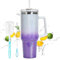 Anyingkai Thermobecher mit Strohhalm und Henkel, Doppelwandiger Edelstahl Vakuum Isolierbecher 40oz 1200ml,Kaffeebecher Auto mit Strohhalm,Tragbare Autobecher,Becher Tumbler,ThermoTrinkbecher