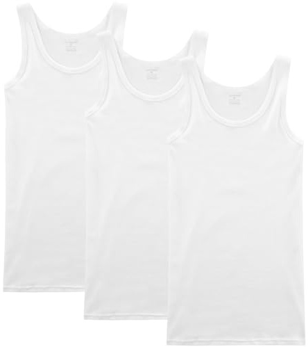 NUOZA Mens Vests 3 Pack Fitted Tank Top Men Cotton Vests for Men UK White Sleeveless Undershirts for Gym Running Summer Multiple Colors and Sizes 4XL