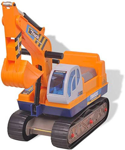 Kinderbagger zum Sitzen & Spielen ab 2 Jahren | Kinder Sandbagger zum Draufsitzen & Fahren | Sitzbagger mit Hydraulik draußen & drinnen