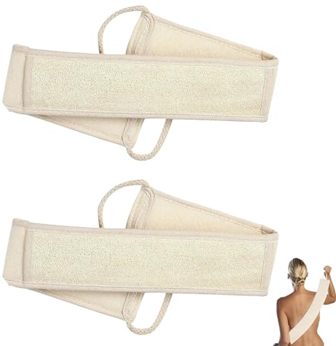 aqlbhz 2 PCS Back Washers for Shower Back Scrub Back Exfoliator Back Scrubber for Shower Bath Back Scrubber Double Side Shower Strap Back Washer Bathroom Accessories Body Scrubber