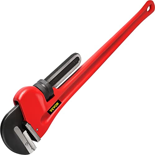 VEVOR Rohrzange Crimpzange Presszange 110 cm, Stahl Rohrzange, Einstellbares Klempnerwerkzeug für Spüle, Wasserhahn, Toilettenschüssel, Bad, Küche, Abfluss, Reparatur, Installation