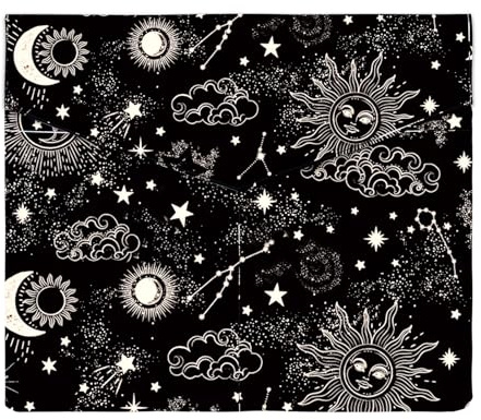 NICENEEDED Couverture de Livre Noire Pochette de Livre pour Les Amoureux des Livres Protège Livres pour Livres de Poche Star Moon Sac de Rangement pour Livres Étui Étanche