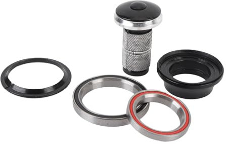 Tbest Fahrrad-Steuersatz, Mountain Road Fahrrad-Steuersatz, 42 X 52 Mm, Vollständig Versteckter Doppellager-Vorderradgabel-Steuersatz mit Konischem Rohr