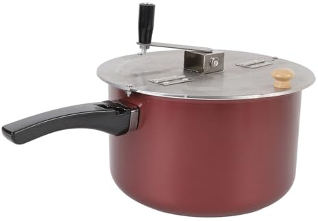 Rostfritt Stål Popcorn Popper, Handvevad Popcorn Maker Spishäll Popcorn Maker Hemlagad Popcorn Maskin Gasspis Induktionsspis med Lock och Handtag