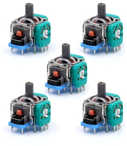Confezione da 5 moduli di ricambio per joystick analogico 3D di alta qualità per controller PlayStation 5, parti per controller di gioco durevoli e precise per un'esperienza di gioco migliorata