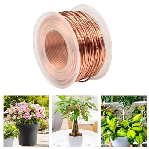 TAIANJI Elektrokultur Gardening kupferdraht, Durchmesser 1.3mm Kupferdraht Blank 16 Gauge Reiner Kupferdraht für Wachsende Garten, Pflanzen, Gemüse (20m Gesamtlänge)