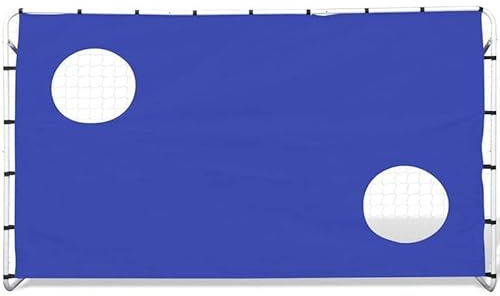 But de football avec mur de but 240 x 92 x 150 cm en acier – Chapeaux de marquage en polyester de qualité supérieure pour l'entraînement de football et le jardin