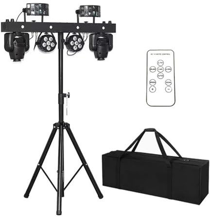 1 set con supporto e, controllo remoto DMX512, 2 farfalle, 2 fasci di luce, 2 strobo, luce integrata for discoteca, DJ, barra luminosa