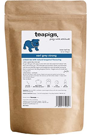 teapigs Earl Grey Strong Tea - Strong Black Loose Leaf Tea with Darjeeling, Ceylon & Bergamot - Bold and Zesty Blend - 250g