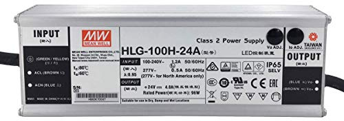 HLG-100H-24A: MEAN WELL LED-Netzteil 100W, 24V, IP65, Spannung & Strom einstellbar (24V 100W)