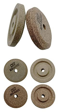 Afilador afilador hoja rebanadora par molas esmeriles compatibles con RGV, FAC, MISTRO otras ø 45 - h 8 - orificio 6 mm
