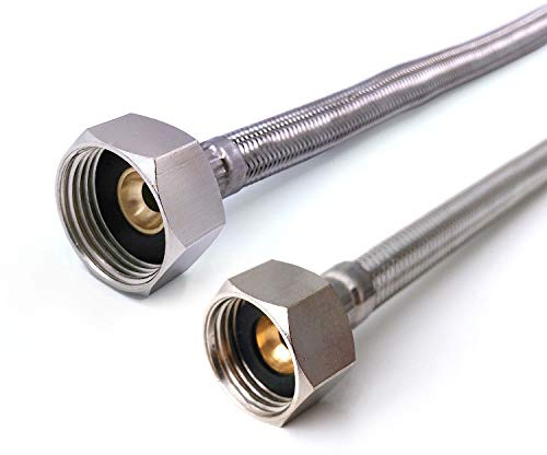 Xcel Home 300 mm (1/2 tum x 3/4 tum) BSP (300 mm) flexibel kontakt | 1 rör flätad slang Flexi ersättning badrum kök panna rörmokare flexslang