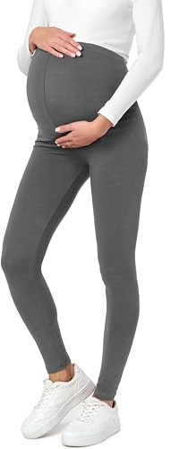 Be Mammy Dams Moderskap Leggings Tights BE20-230 (Grå, XL)