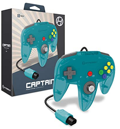 Hyperkin Captain Premium Controller for N64 (Turquoise) - Nintendo 64