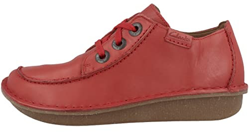 Clarks Damen Funny Dream Oxford, Red Leather, 37.5 EU
