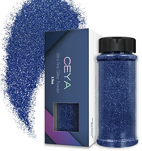 Ceya Ultrafeines Glitzerpuder, 100 g, Saphirblau, 0,2 mm, für Kunstharz, Schmuck, Nagelkunst, Gesicht, Körper, Festival, Make-up, Scrapbooking, Hochzeitskarten, Malerei, Kunst