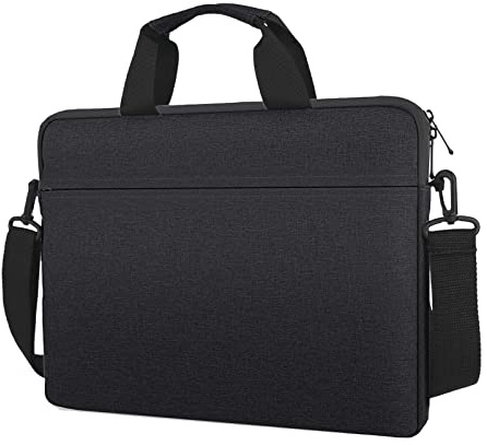 jooeer Borsa Laptop Custodia per 15,6 Pollici Computer PC, 16 Pollici Macbook Pro/Max, Impermeabile Protettiva in Poliestere Portatile Borsa Tracolla per Laptop con Maniglia, Nero