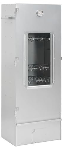 vidaXL Horno Ahumador de BBQ, Parrilla con Generador de Humo Frío, Ahumador de Barbacoa, Horno Ahumador de Exterior, Acero Galvanizado