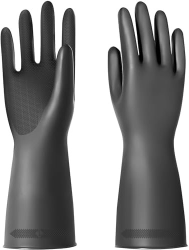 ZLLkeji Gants de Nettoyage Imperméables et Réutilisables Gants de Protection en Latex pour la Peinture, le Jardinage, Les Soins Aux Animaux de Compagnie (L)