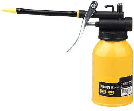 Hand Pump Oil Can | Metal Oil Can With Flexible Spout | Lubricating Oil Dispenser | Motor Oil Applicator Can | 300ml Capacity Oil Bottle Leak-Proof Design For Automotive Maintenance
