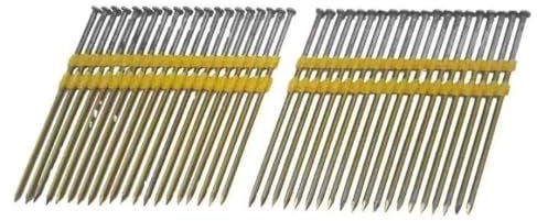 Clous à bande galvanisés/polis à 21 degrés, clous à tête ronde en plastique for charpente en bois(60mm)