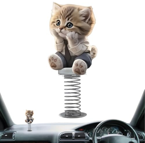 Décorations Tableau De Bord - Figurine Chat pour Tableau De Bord,Jouet Oscillant en Acrylique Accessoire d'Intérieur pour Berlines Voyage