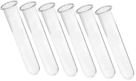 Toyvian 6pcs Hydroponic Vase Glass Tubes for Plant Propagation with Glass Tube Design, Minimalist Desk Propagation Station Suitable for Flower Arrangement and Home Office Decoration
