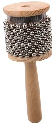 WHAMVOX Cabasa in Legno Portatile Strumento per Principianti Piccolo Percussioni per Ragazzo Ragazza Manico Comodo Bordi Arrotondati Materiali Sicuri