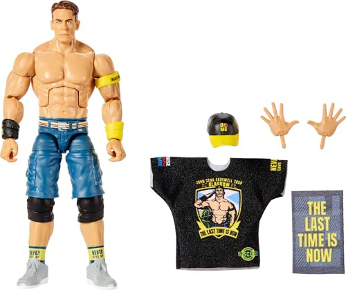 Mattel WWE Elite Collection - John Cena Top Picks, action figure collezionabile con accessori inclusi, mani e costumi da combattimento intercambiabili, JHV15