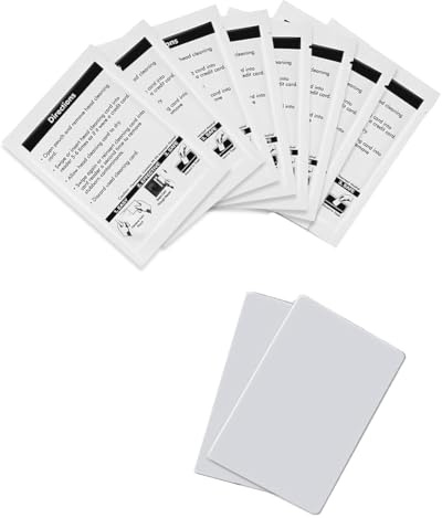 Janasiba Lot de 10 cartes de nettoyage pour imprimante d'étiquettes, accessoires de rechange pour imprimante d'étiquettes