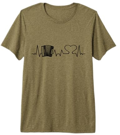 Accordéoniste Accordéon-Musicien Cardiogram Accordéon T-Shirt Haut de Gamme