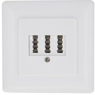 BIGtec TAE Dose Telefondose Unterputz NFF UP Anschlussdose 3x6-polig signalweiß weiß Telefon DSL-Splitter Fax Modem Router Anrufbeantworter