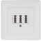 BIGtec TAE Dose Telefondose Unterputz NFF UP Anschlussdose 3x6-polig signalweiß weiß Telefon DSL-Splitter Fax Modem Router Anrufbeantworter