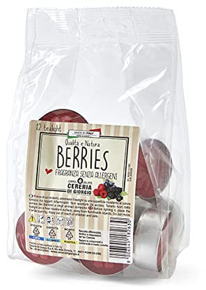 Duft-Teelichter mit roten Früchten - 12 Stück - Allergenfrei