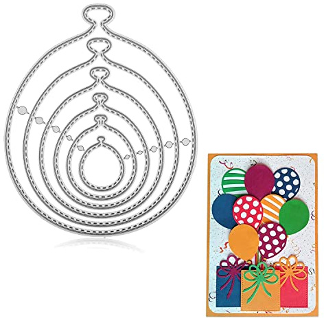 Ballong stansmall metall stansformar ballong skärning prägling stenciler prägling metall mall stansning mall för gör-det-själv scrapbooking album korttillverkning papper kort pyssel dekoration