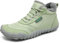 SAGUARO Barfußschuhe Damen Winter Gefüttert Winterschuhe Barfusschuhe Warm rutschfest Winterstiefel Wasserabweisend Outdoor Winter Boots Grün,EU GR.42