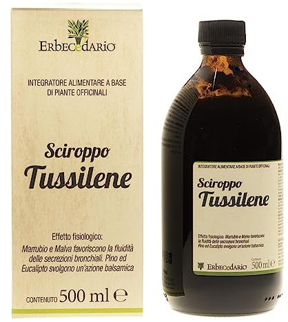 Sciroppo Tussilene, sciroppo balsamico per adulti e bambini, sciroppo con propoli e pino silvestre che favorisce la fluidità delle secrezioni bronchiali, 1 Flacone da 500ml