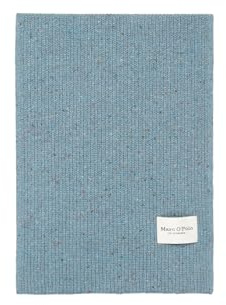 Marc O'Polo Herren Strickschal aus Woll-Mix Winter, Blau (Meltwater), One Size