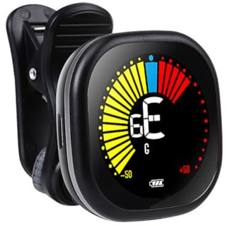 Tiardey Afinador de Guitarra Afinador con Clip y Recargable con Pantalla LED a Color Afinador Digital Cromático para Guitarra Bajo Violín Ukelele Modos de Afinación Cromática