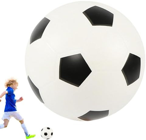 Leiser Fußball, weicher Schaumstoff-Fußball für Kinder, geräuscharmer Schaumstoff-Fußball für drinnen und draußen, lustiger springender Trainingsball, hochdichter Schaumstoff-Fußball für Kinder und