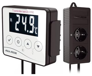 Aqua Medic T-controller Twin 2.0, dispositivo digital de medición y control de temperatura para el control simultáneo de unidades de calefacción y refrigeración