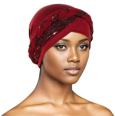 Turban Mode Chimio Bonnet Pour Femme, Turban Chimio Femme Coton,Imprimé Fleur Imprimé Casquette De Perte Cheveux Tresse TorsadéE, Bonnet Nuit Mode Bandeau Taille Unique Casquettes Bonnets Pour Cancer