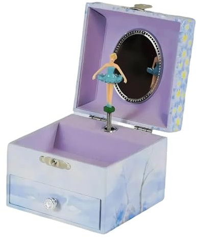 Musical Jewellery Box for Girls | Music Box for Kids with Ballerina - Children's Jewellery Box for Girls, Pull Out Drawer