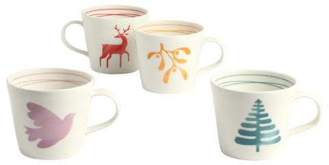 Royal Doulton 1815 Christmas Mug 400ml 13.5oz MXPTN Set of 4