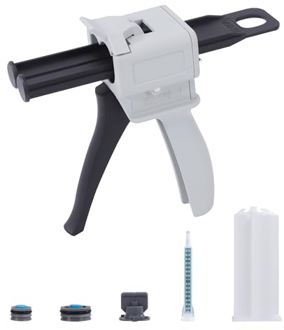 Pistolet Distributeur Époxy 50 ml, Pistolet Distributeur de mélange, AB Pistolet à Colle Époxy Poignée Applicateur pour Mélange Colle, Ratios 2 :1