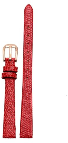 Äkta läderarmband damarmband ödlor litet armbandsur(Red rose buckle,8mm)