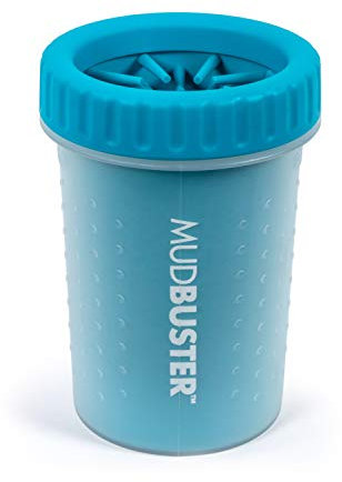 Dexas MudBuster Pfotenreiniger für Hunde, tragbar, Haustierbedarf und Zubehör, Größe M, Blau