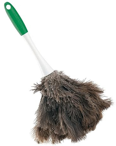 Libman Commercial 239 Handheld Feather Duster, Polypropylene and Sanoprene Handle, 13 Total Length, Green and White Handle (Pack of 6)
