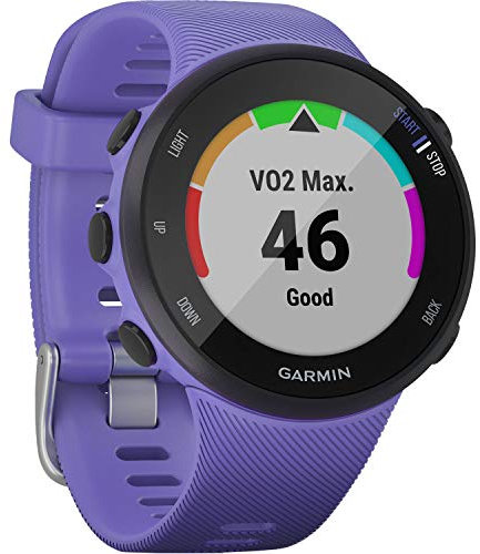 Garmin Forerunner 45s, 39MM Easy-to-Use GPS Running Watch with Garmin Coach Free Training Plan Support, Purple